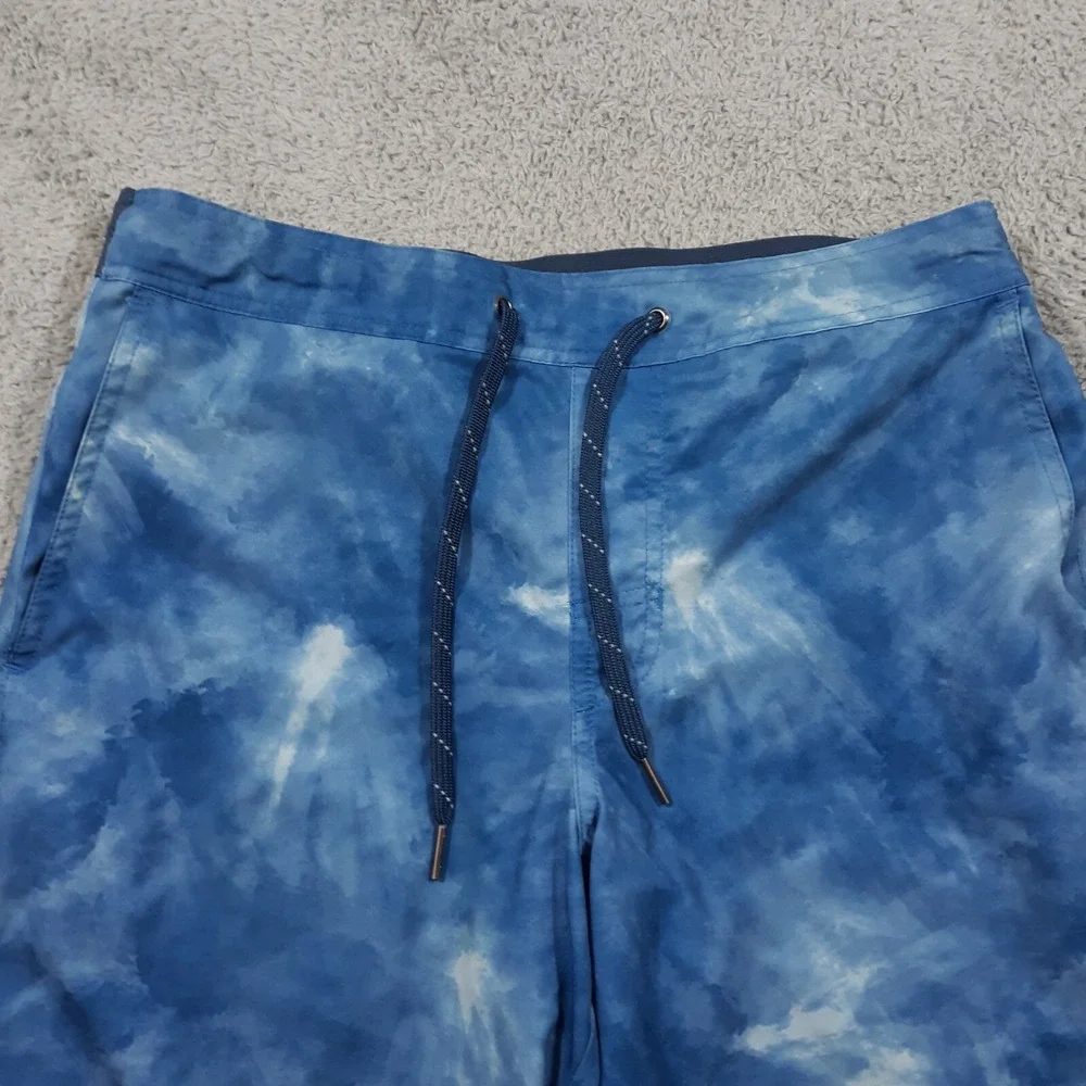 Fair Harbor Shorts Mens S Blue Elastic Waist Lined Athletic Workout Beach Swim
